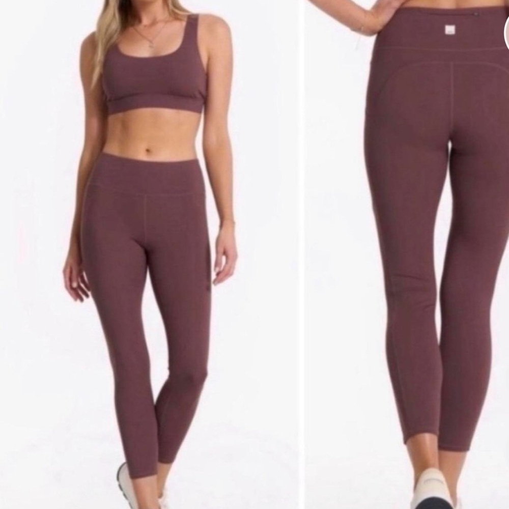 Vuori stride leggings in chestnut